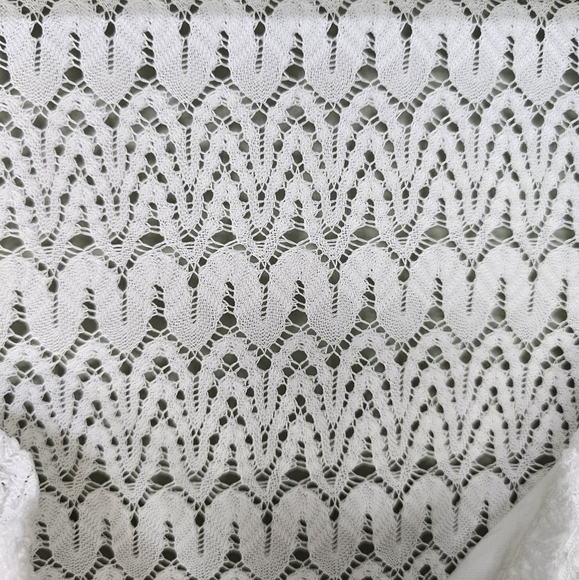 NWOT The General Good Elegant White Lace Button-Up Top, MED - Picture 5 of 9